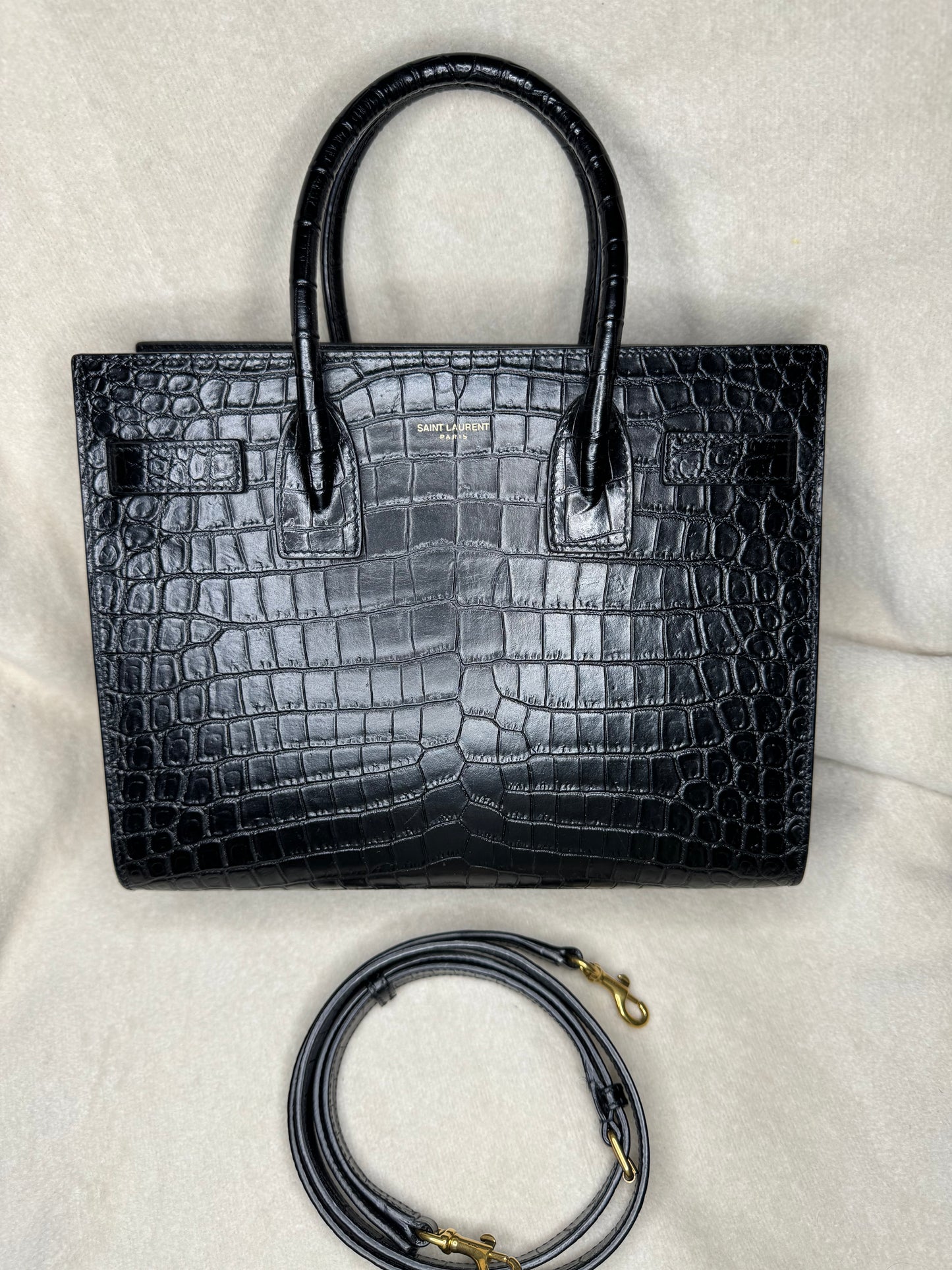 Saint Laurent Sac de Jour leather handbag